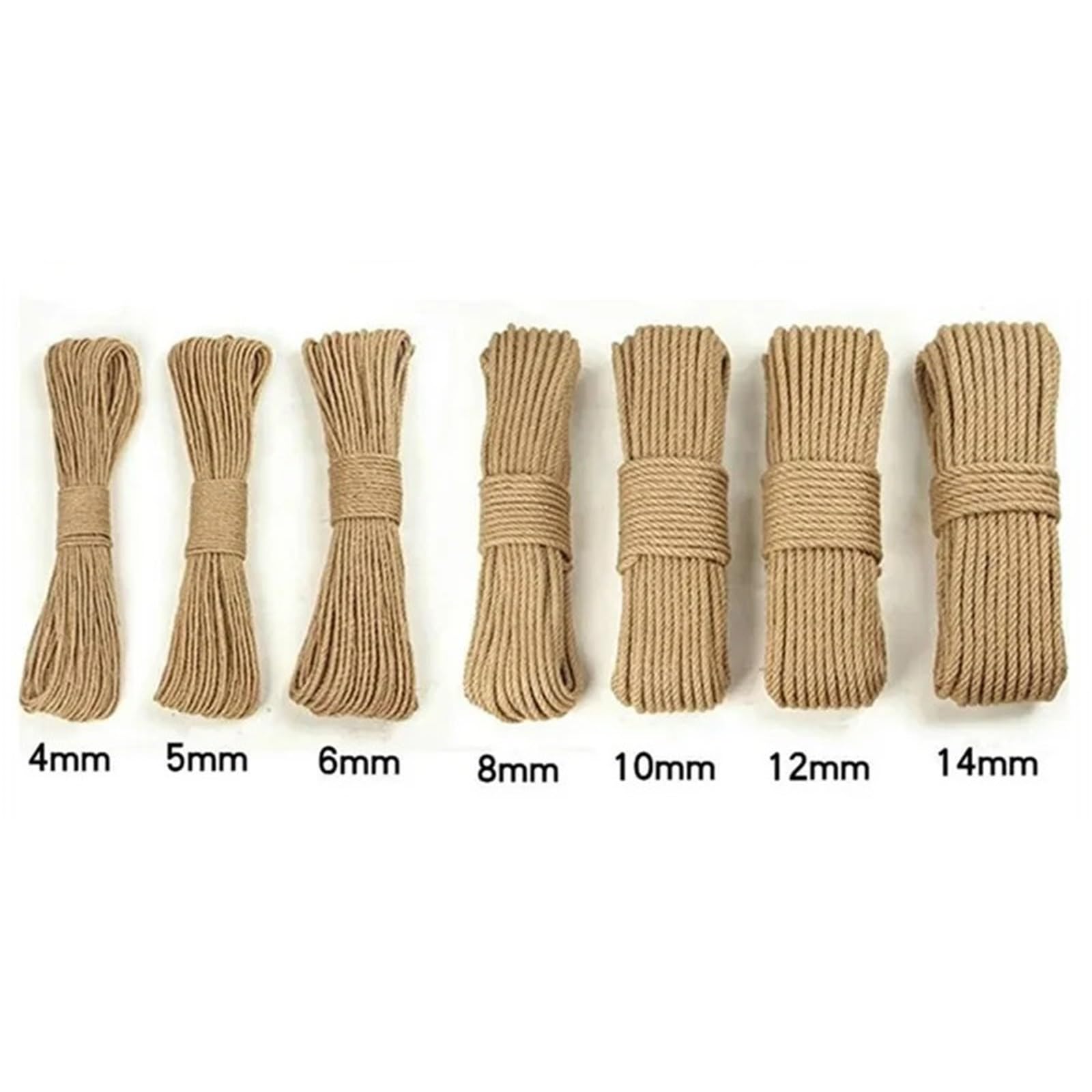 100 m handgewebtes Hanfseil, DIY-Fotowand, Retro-Zaun dekorativ, natürliche Juteschnur, handgewebt, DIY Für Camping Garten