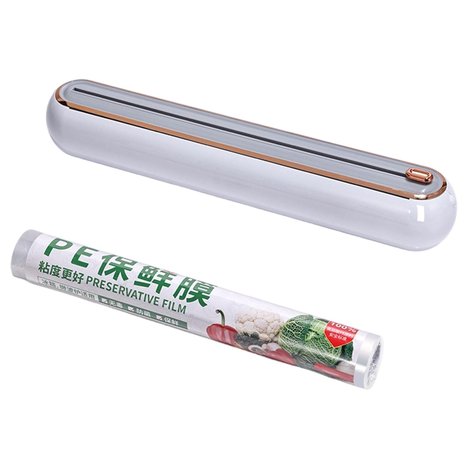 Mekalero Food Wrap Dispenser with Built in Cutter for Easy Kitchen Storage and Arrangement Wrap Cutter