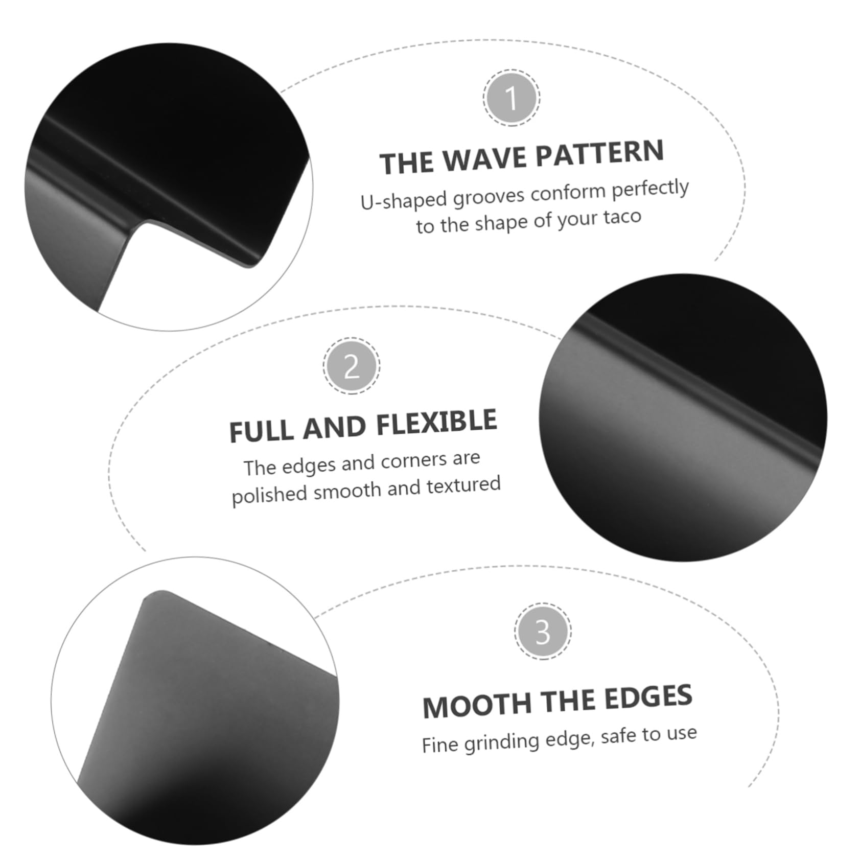 Cabilock Stainless Steel Taco Burrito Stand Tray Baking Rack Safe Easy Handling