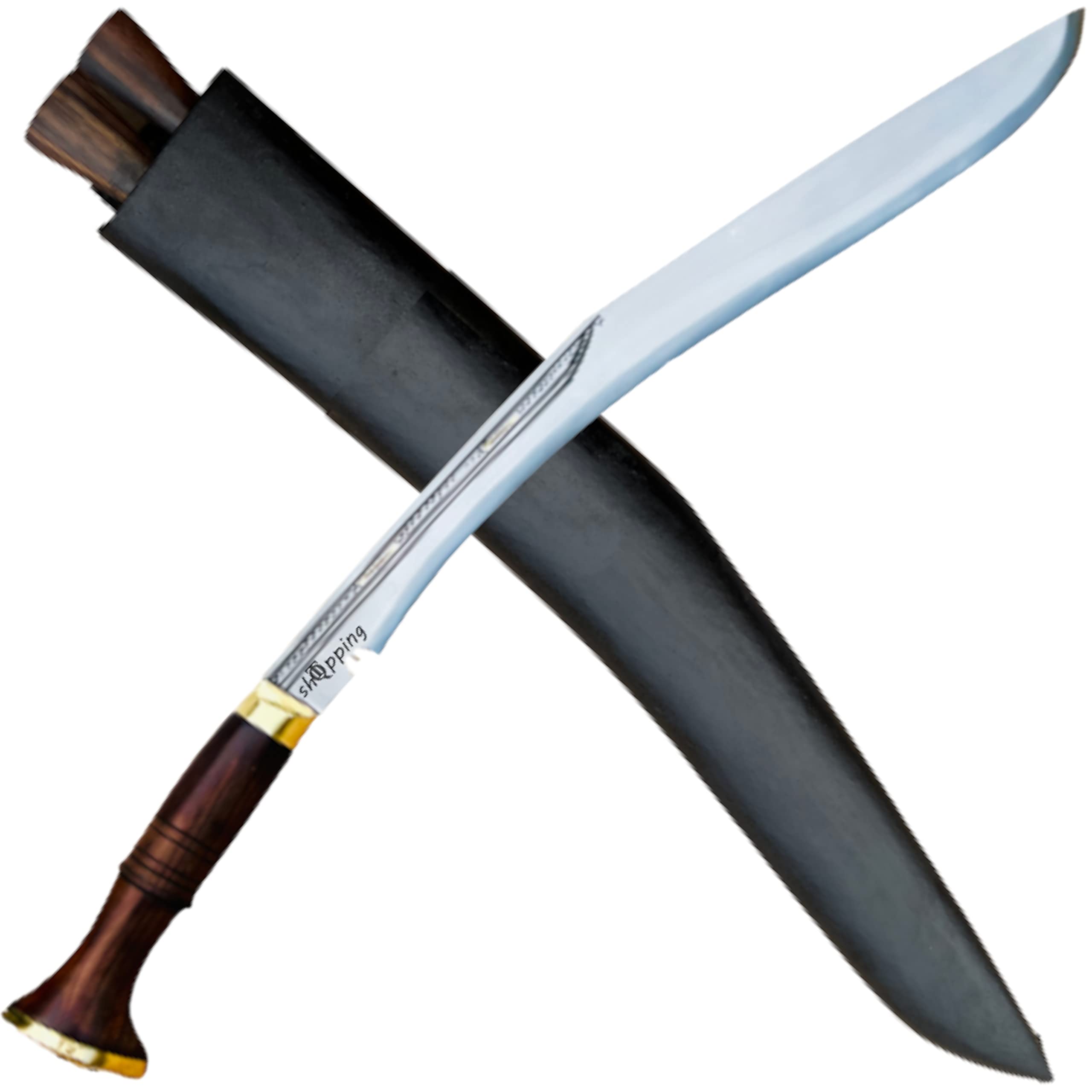 QT S Authentic Hand-Hammered Kukri Knife 32 Double X Long Sirupate Khukuri Knife Historic Full Tang Kukri with
