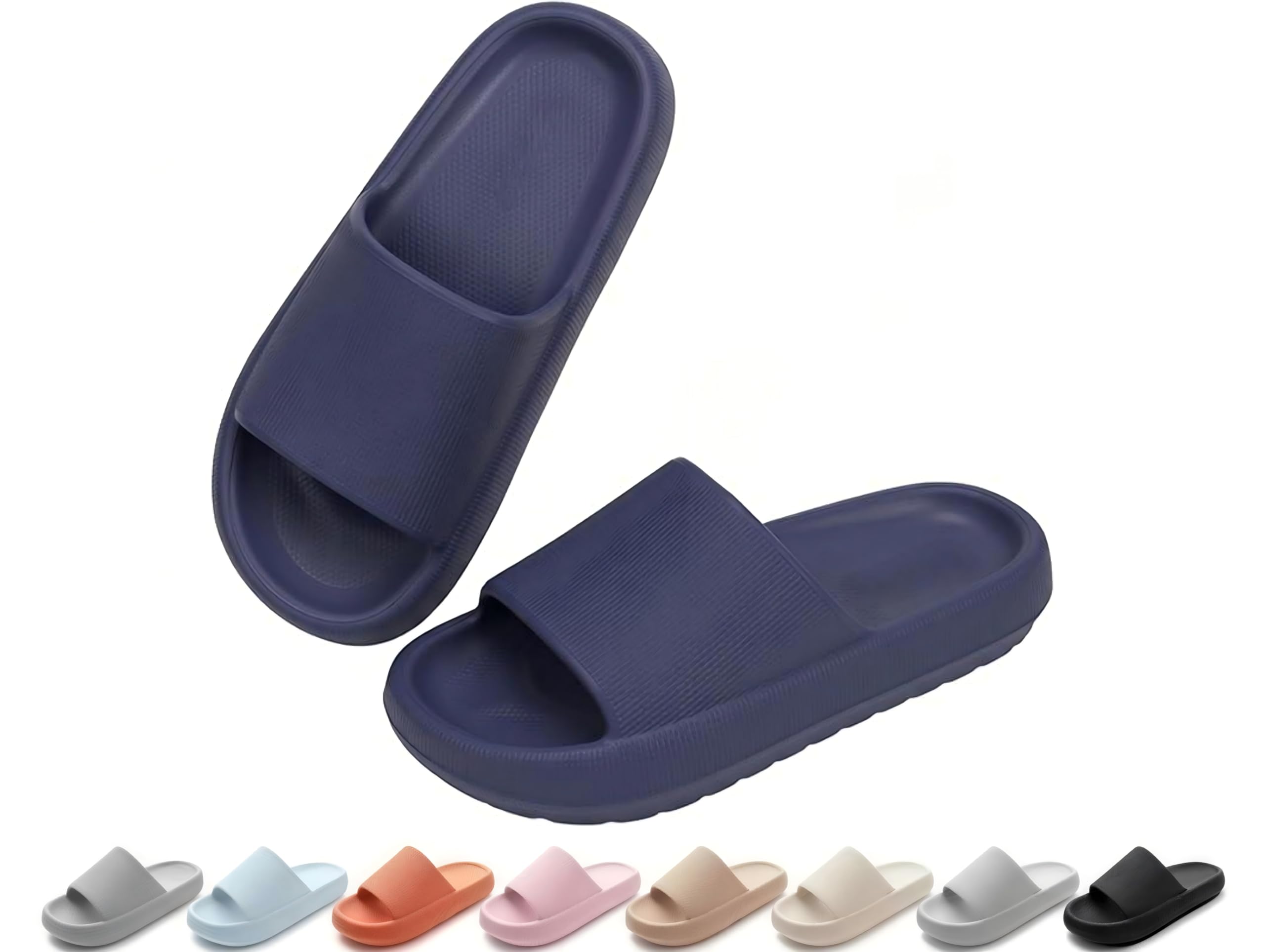 Ankis Badelatschen Damen & Herren,Badeschlappen & Schlappen Damen | Weiche Hausschuhe, Wolkenschuhe, Rutschfeste Badesandalen für Dusche Pool Strand & Sauna, Hausschuhe Damen