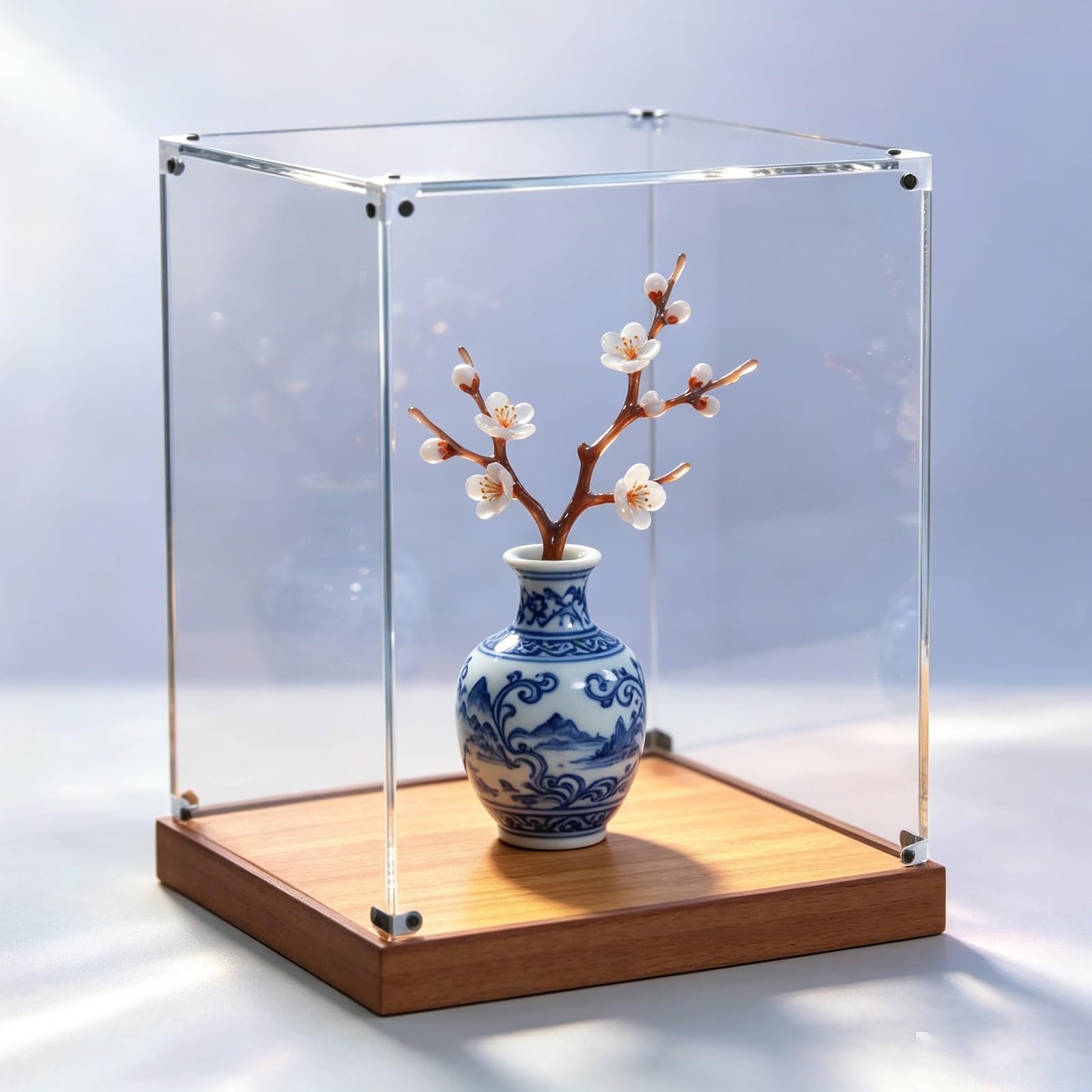 Transparent Figure Acrylic Display Box, Stackable Showcase