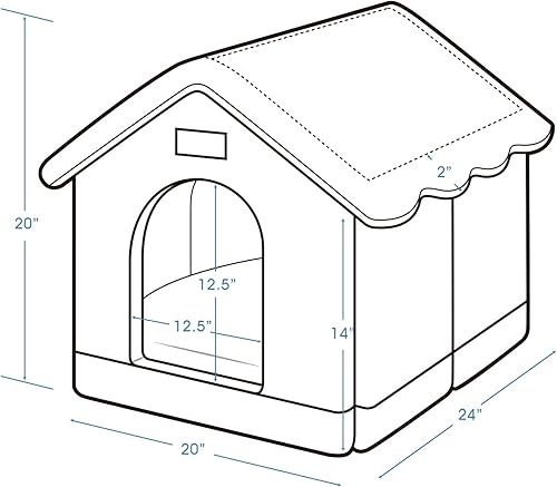 Miniatura 5 de Jiupety Casa para perros de interior, tamaño XL, para perros medianos y grandes, cama nido cálida para gatos y perros, color marrón