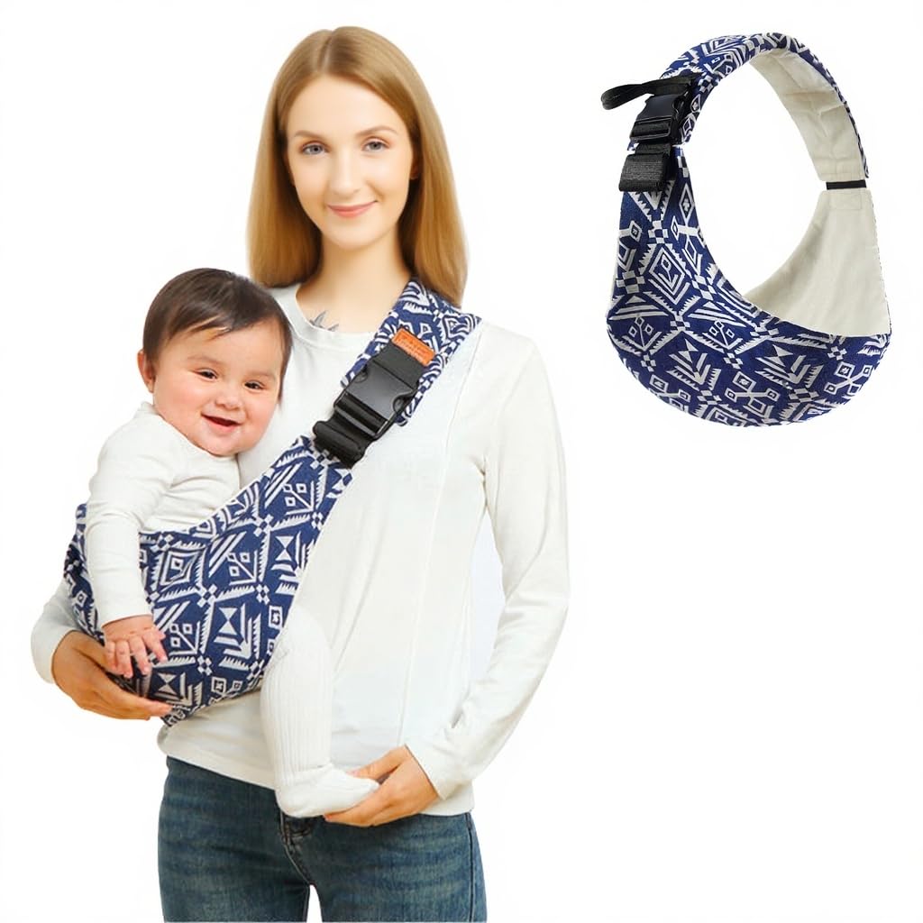 DAVBNM Baby Sling, Toddler Carrier Slings, Baby Sling Carrier with Thick Shoulder Straps (Adjustable) for Newborn Infant Toddler 3-36 Months, Breathable and Comfortable — view 5