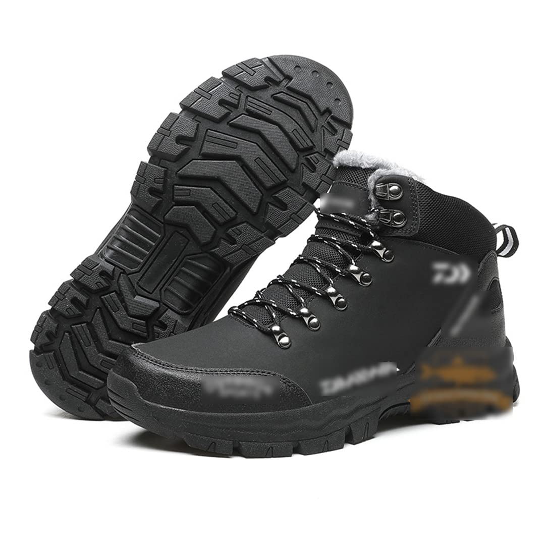 Zapatos de pesca de invierno más terciopelo cálido transpirable antideslizante botas de nieve deporte al aire libre camping senderismo pesca zapatos