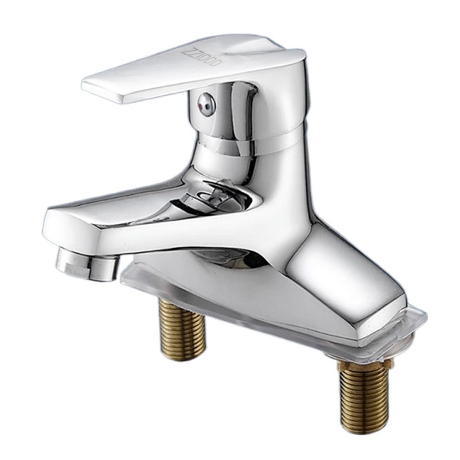 Bassin céramique double robinet chaud et froid pour salle de bain moderne