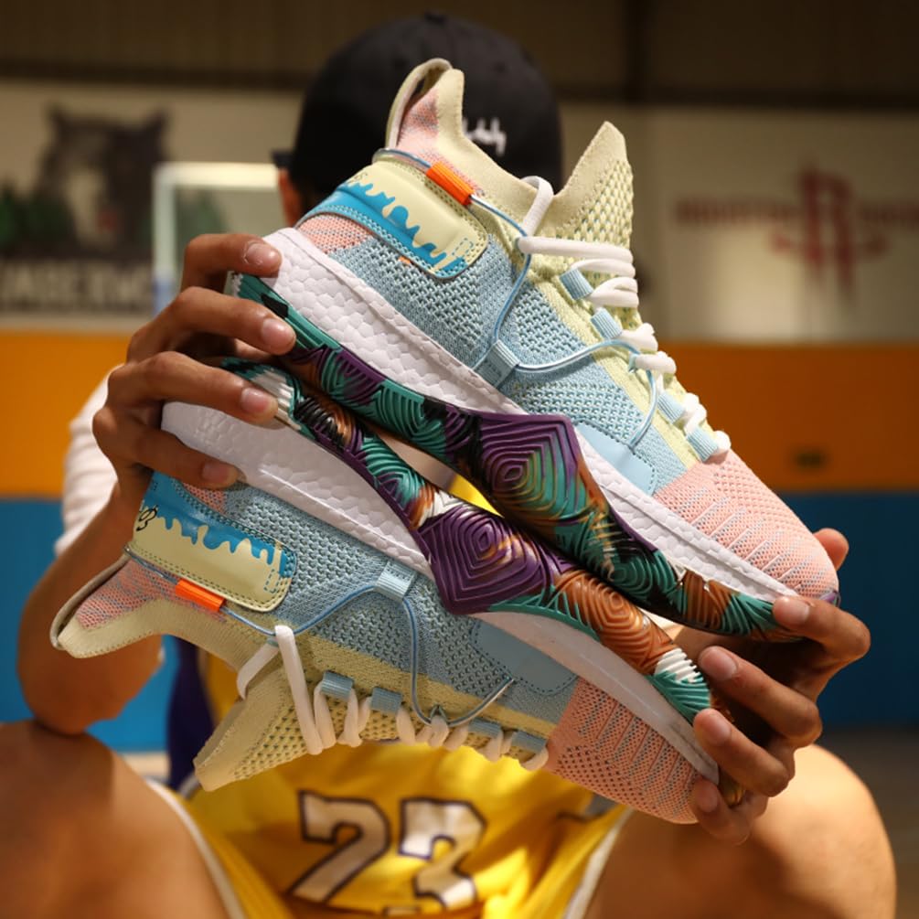 Męskie buty do koszykówki, buty sportowe, amortyzujące wstrząsy, oddychające, do koszykówki, męskie, lekkie buty sportowe, do biegania, antypoślizgowe, sportowe sneakersy, bsk f23, 36 EU