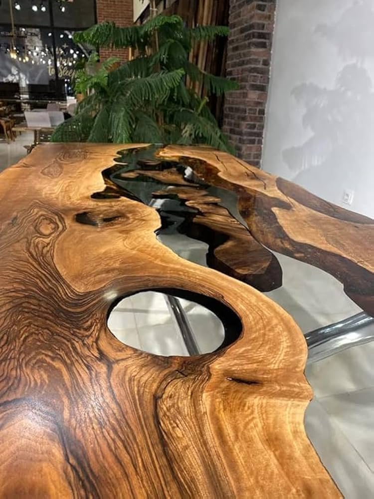 Amazon｜TREEVONA カスタマイズ大型エポキシテーブル、樹脂