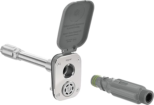 Miniatura 8 de Aquor House Hydrant V2+ - Grifo de jardín para exteriores que no genera escarcha, con conexión rápida y antisifón, 6pulgadas, polímero gris pizarra