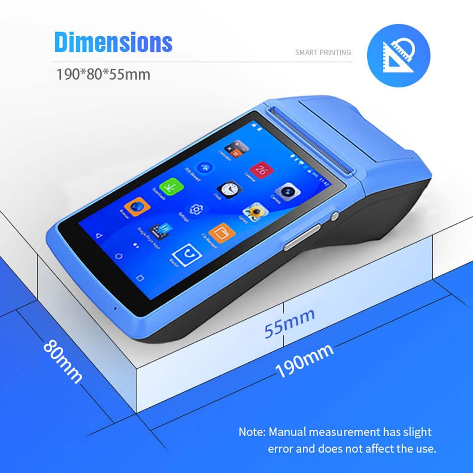 Registratore di Cassa Portatile multilingue con ordinazione Wireless Registratore di Cassa Portatile con Stampante POS Bluetooth