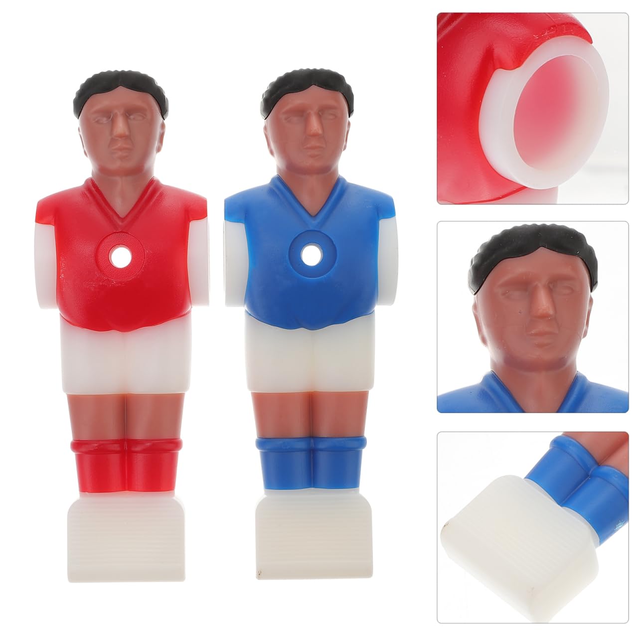 STOBOK Piłkarzyki figurki piłkarzyki ęskie do 1,4 stołowe 4 sztuki (czerwone i niebieskie)