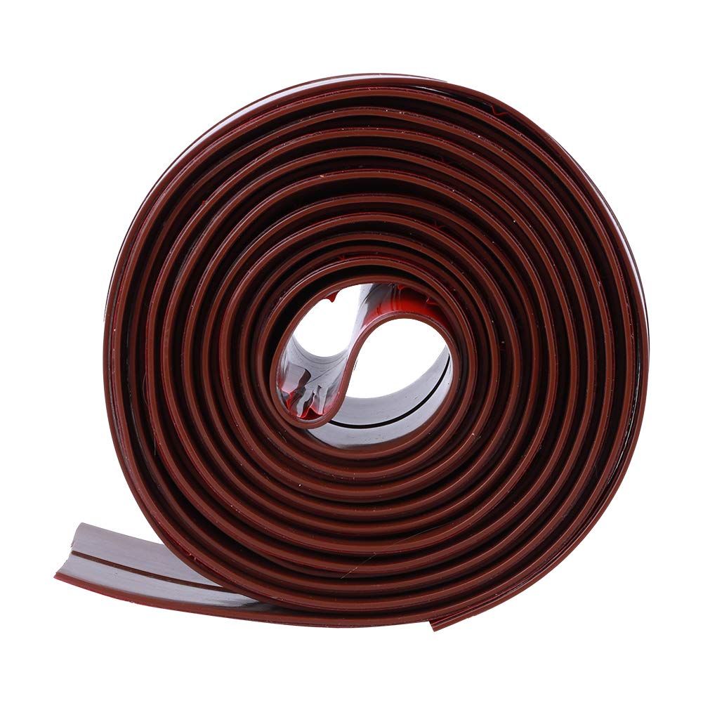 Restokki Glass Door Window Dark Brown Sealing Strip, Waterproof Self Adhesive 5m for Doors and Windows