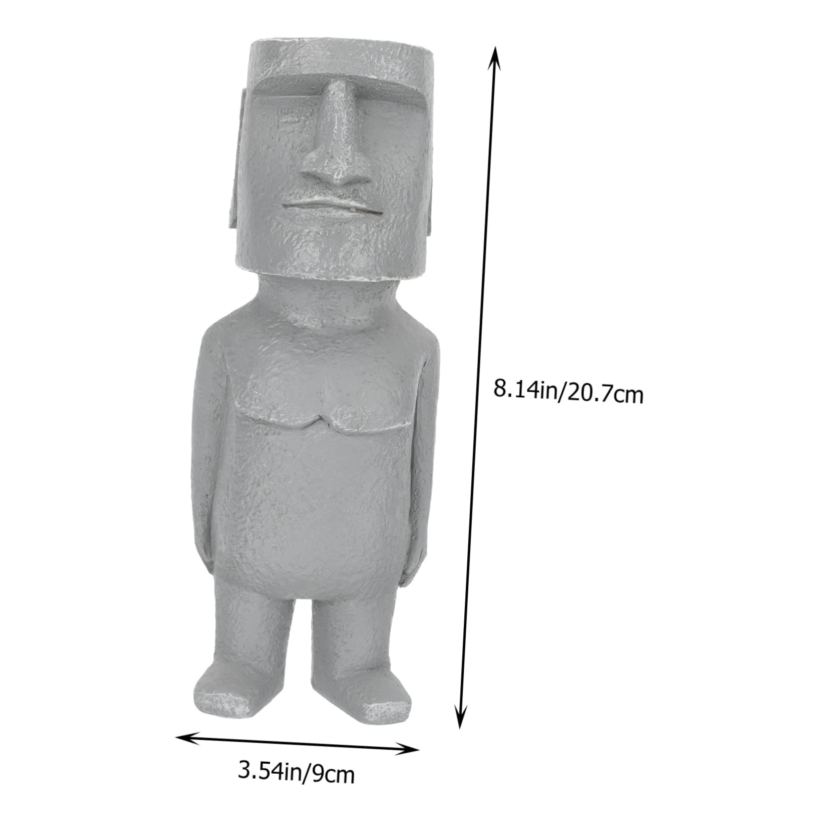 BESPORTBLE Decorazione Moai in Resina e Compatta, Statuetta di Design Vivace e Delicato per Ornamento Casa e Ufficio