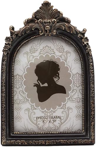 CISOO Marco de fotos vintage de 5 x 7 pulgadas, marco de fotos antiguo para colocar en la mesa y colgar en la pared, decoración retro del hogar,