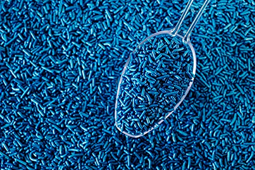 Shimmer Pearlized Blue Sprinkles-Dairy Free,Gluten Free,Egg Free,Vegan,Soy Free,Nuts Free,Kosher,Large,Bulk Candy,Cupcake,Cookies And Cake Topper,Jimmies, #TOP3