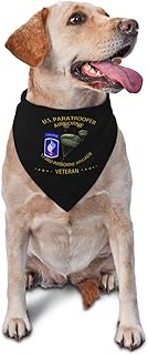 Us Paratrooper 173rd Airborne Brigade Veteran Triangle Dog Bandana Scarf Accessories for Pet Bibs
