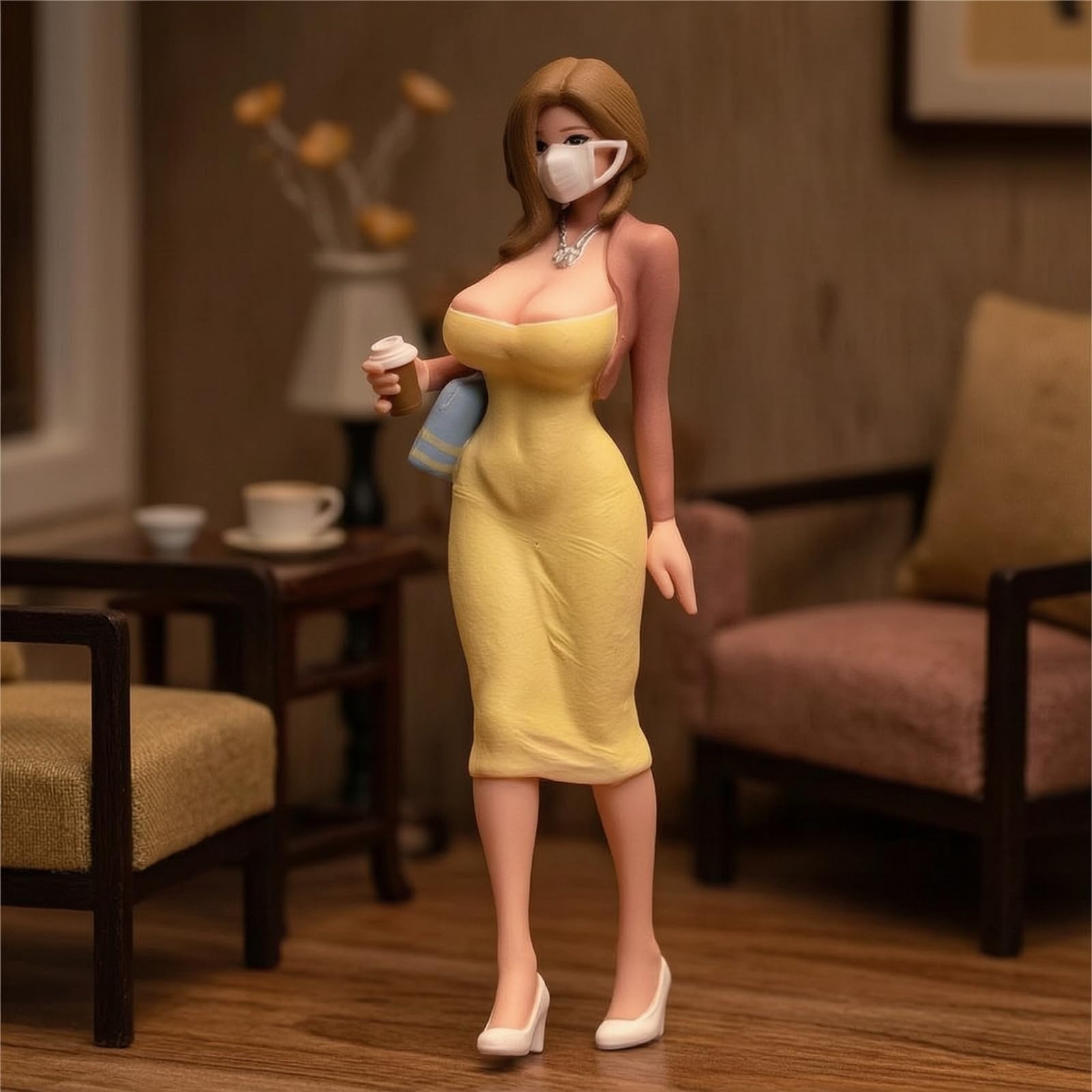 Miniatur-Frauenfigur Detailgetreu Frauenfigur Handbemalt Spielfigur Im Maßstab 1:18 Für Samml, Modellbau, Diorama, Vitrine, Schreibtisch, Rucksack JK Mädchen