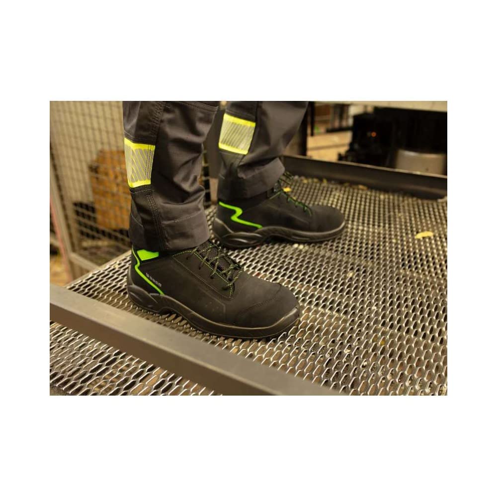 BASE Protection Chester Top S3 SRC Zapato de Seguridad, Talla: 41, Color: Negro/Verde, B0177BGN41