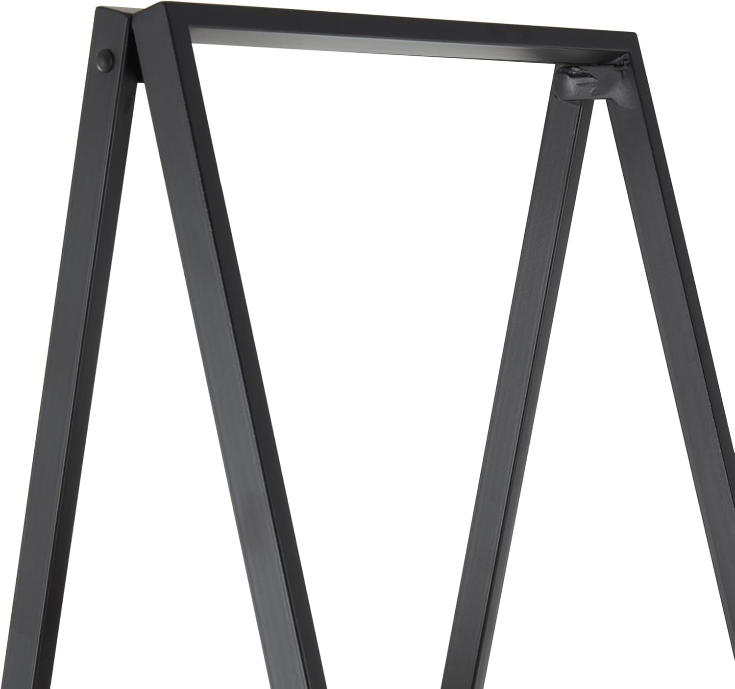 Deco 79 Metal Storage Shelving Unit 3 Shelf Shelving Unit with Black Metal Triangle Frame, Display Shelf 42" x 13" x 60", Black