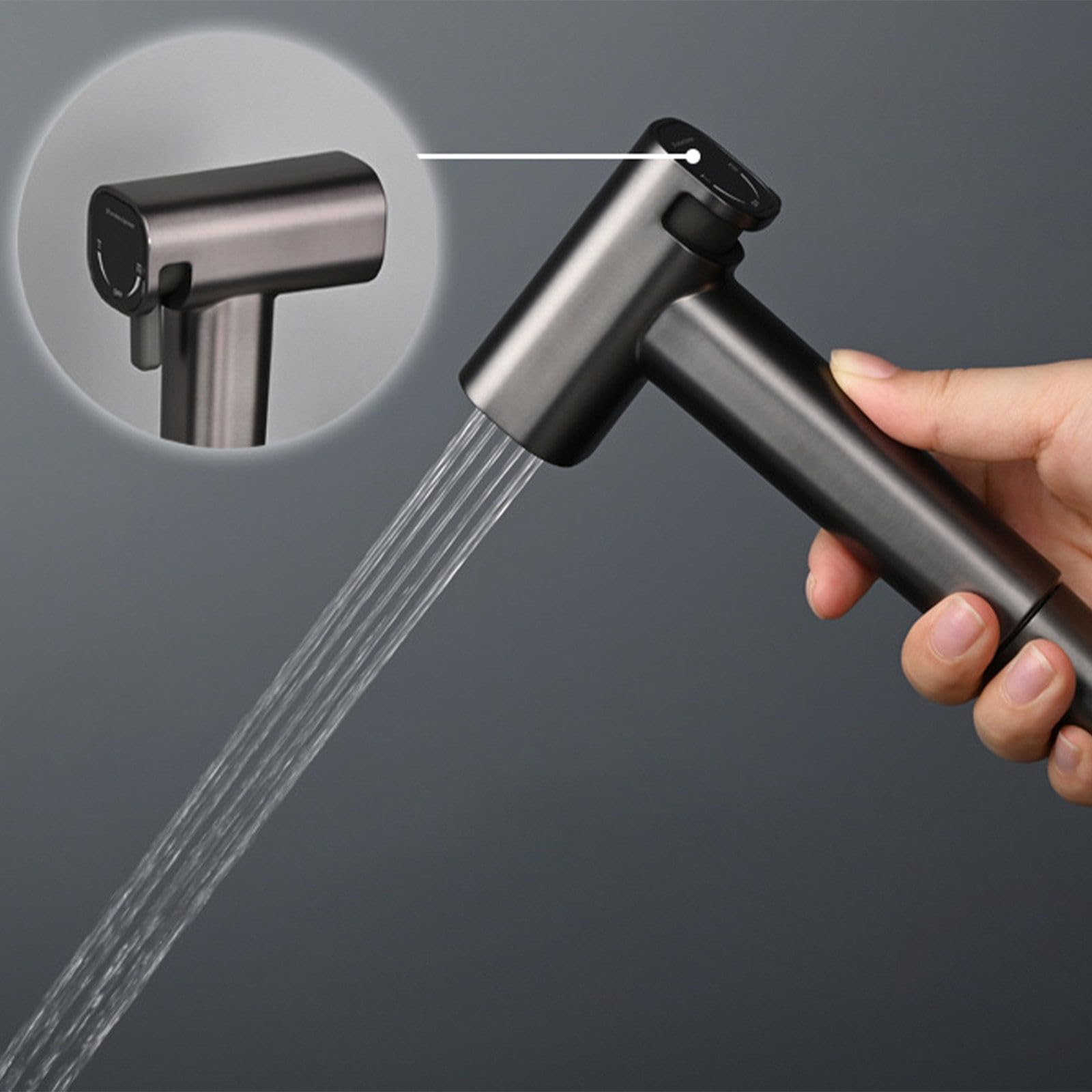 Kit spray per bidet WC con porta carta igienica grigio palmare bidet doccia per igiene personale quotidiana