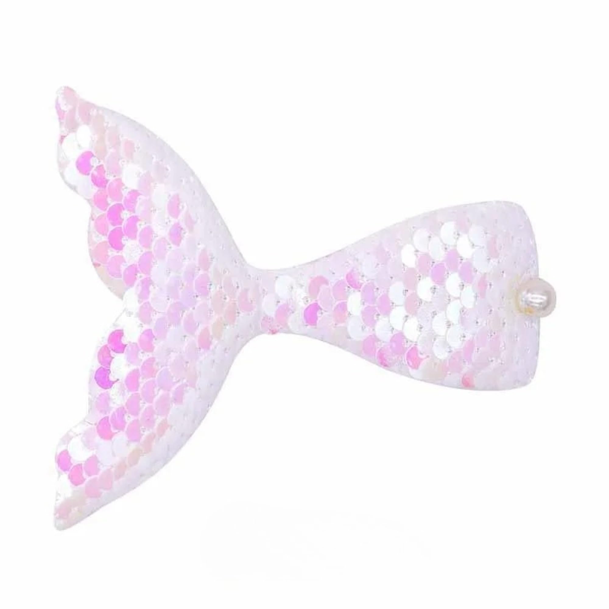 Mermaid Tail Sequin Hair Clip, Alloy Duckbill Barrette with Faux Pearl Accents for Parties, Festivals and Photos