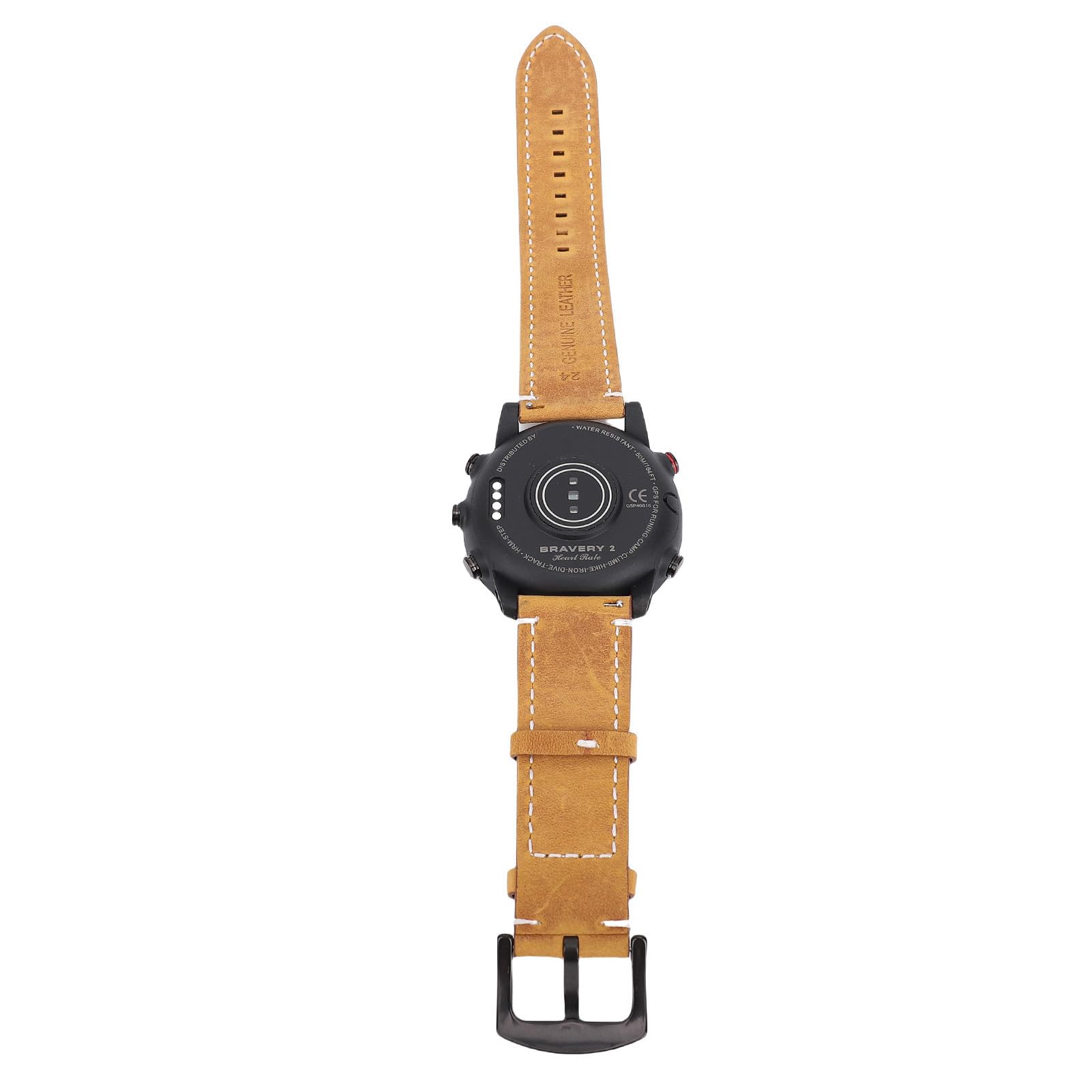 Smartwatch da Uomo Impermeabile da 1,3 Pollici Rotondo Fitness Tracker per Immersione per Nuoto e Corsa in Lega di Silicone Ti