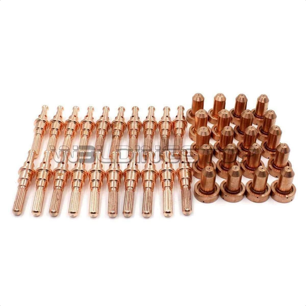 WeldingStop 40pcs Plasma Cutting Electrode 9-8215 & Nozzle 9-8211 Tip 80A Fit Thermal Dynamics SL60 / SL100 Torch WS OEMed Consumables