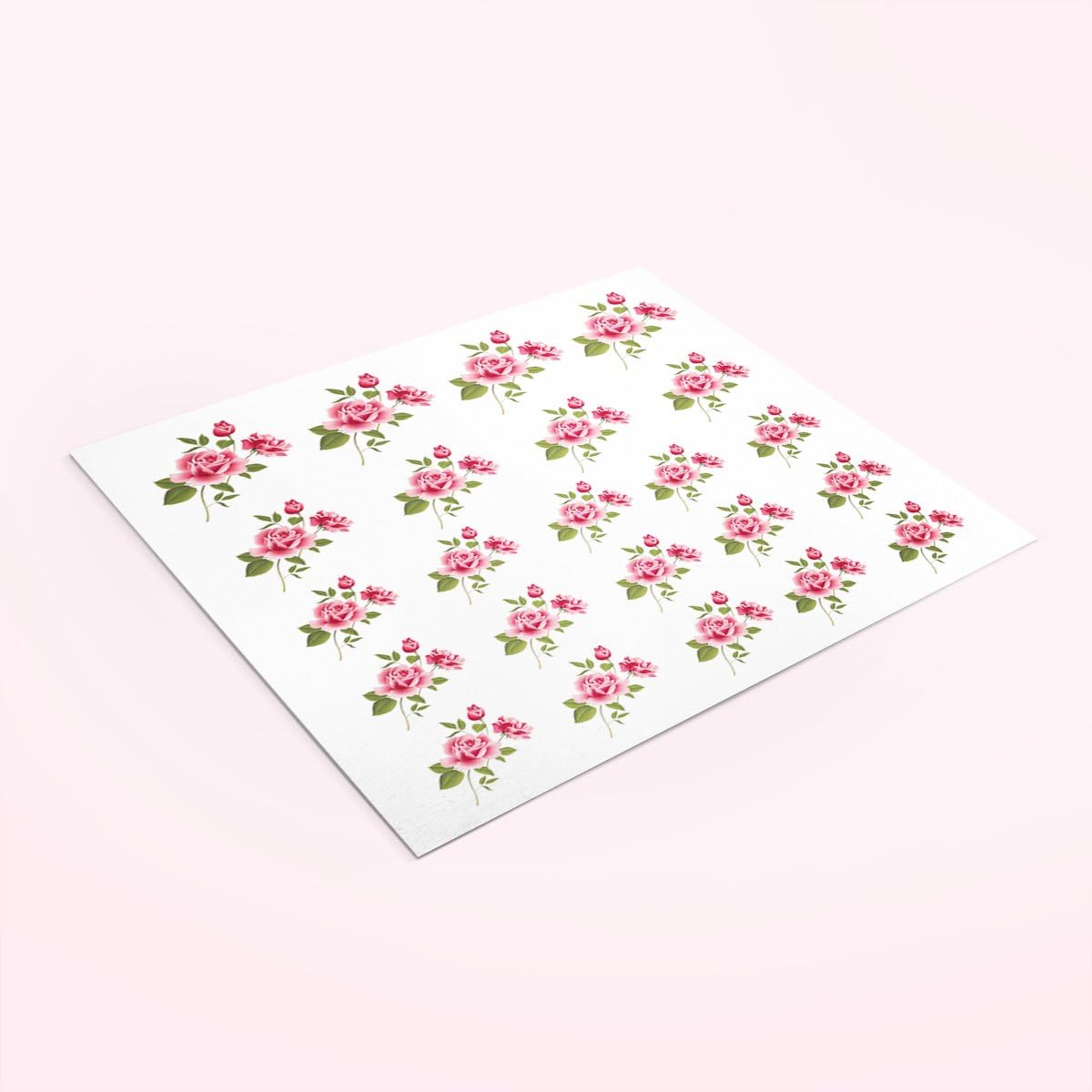 Pink English Rose Nail Decals by YRNails