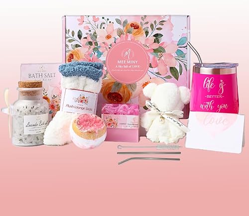 Regalos para el día de la madre para mujeres, juego de cesta de regalo relajante para spa, ideas de regalo únicas para mujeres, compañeros de
