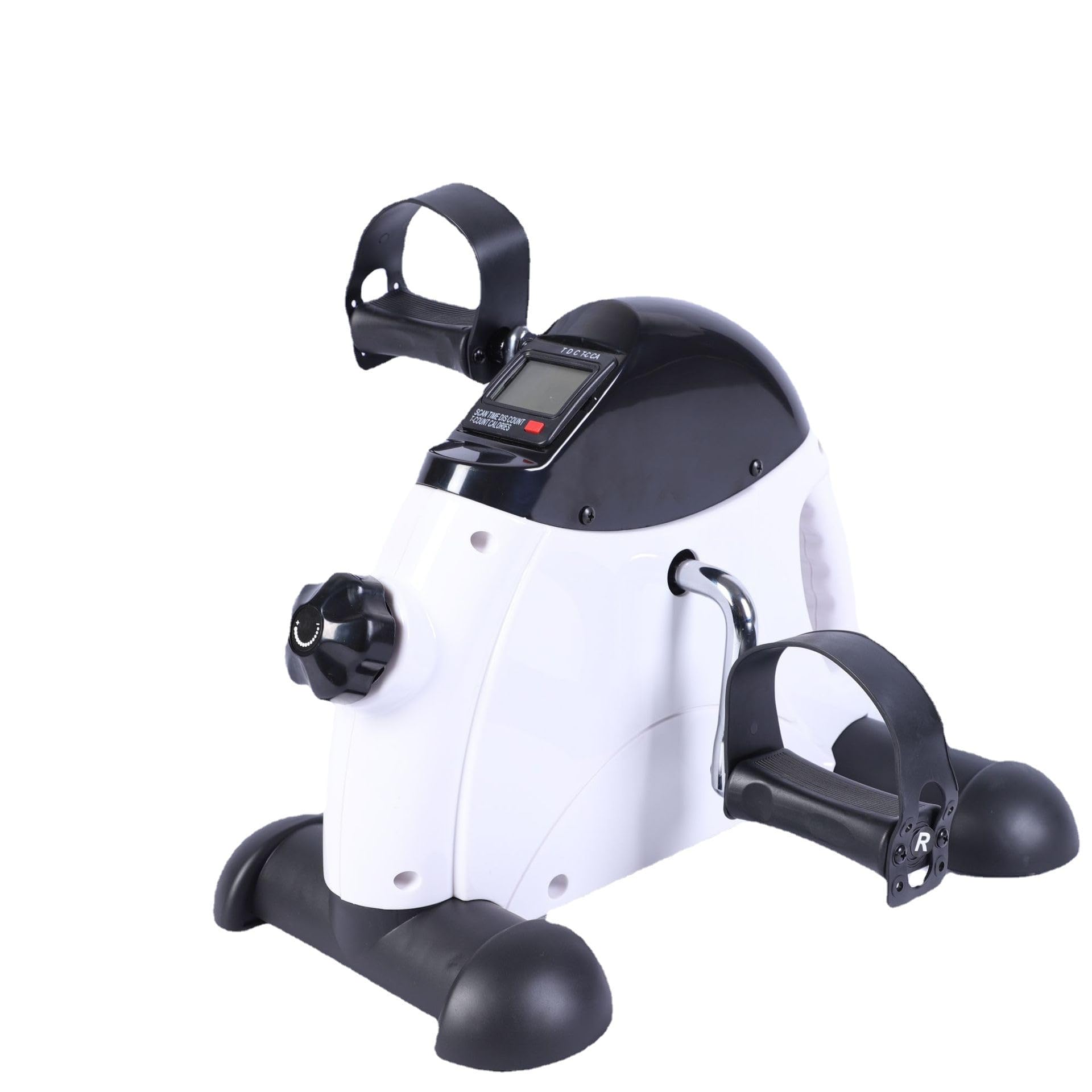 NK Pedali statici, Esercitatore a Pedale per Allenamento di Braccio e Gambe, Livelli di Resistenza Regolabili, Display LCD