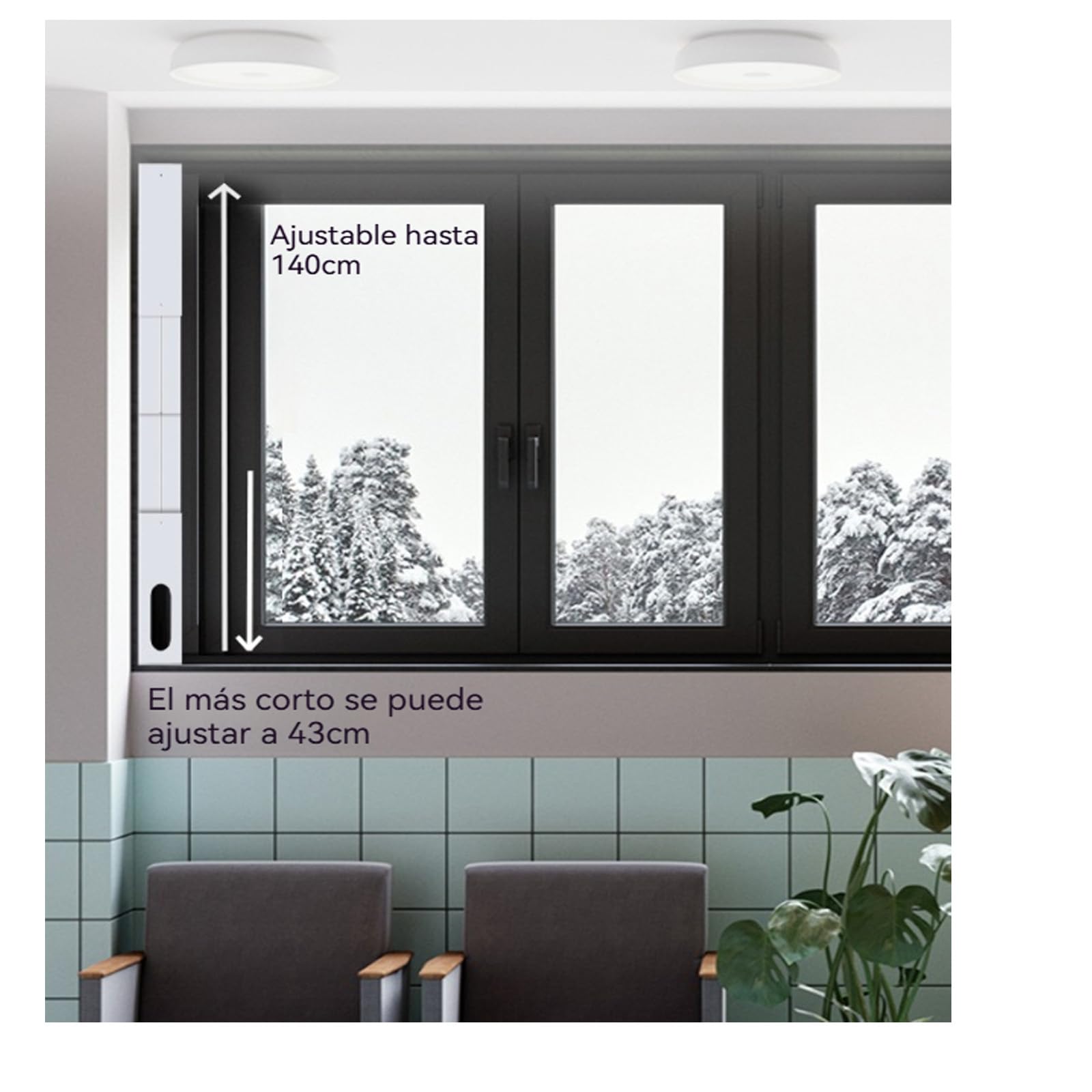 Kit de Ventilación de Ventana para Aire Acondicionado,sello de ventana para aire acondicionado,Portátil de Primera Calidad Optimizado para Paneles de PVC Deflectores de Viento Móviles