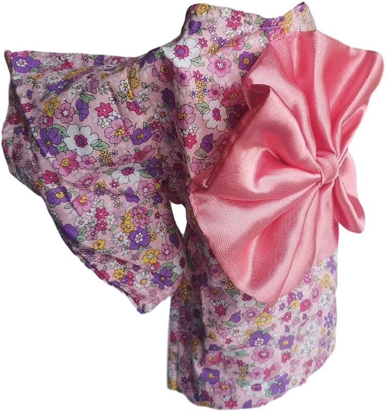 WeeH Dog Costume Halloween Cat Clothing Cosplay Japan Kimono Pet Clothes for Doggy Kitty Rabbits Pig Fun, Purple, Large
