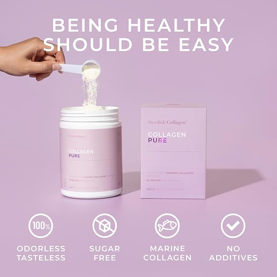 Swedish Collagen Pure Marine Collagen 10,000 mg Unflavoured Powder, 600 g