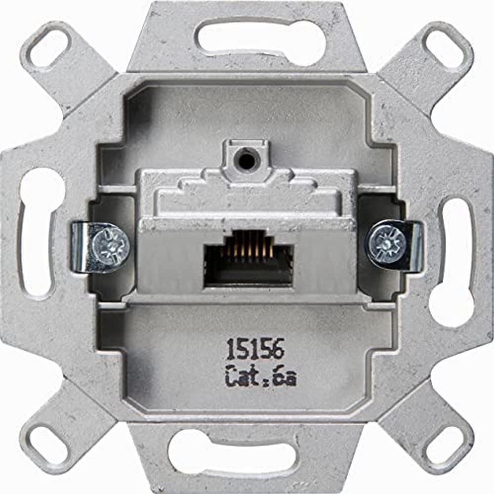 Kopp Einsatz CAT6 1x8, geschirmt, geeignet für Zuleitungsquerschnitt AWG 22 und 23, 5er Pack, 114401007