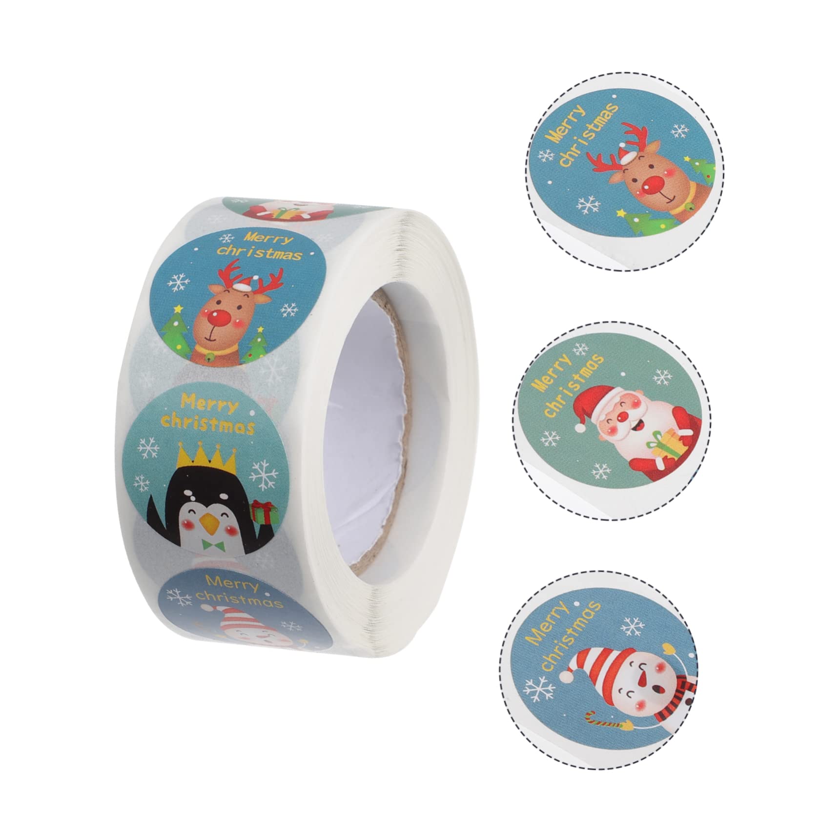 STOBOK 6 Adesivi Natalizi Autoadesivi Per Decorazioni Di Etichette Per Buste Progetti Fai Te e Regali Design Vari Per Natale Personalizzato