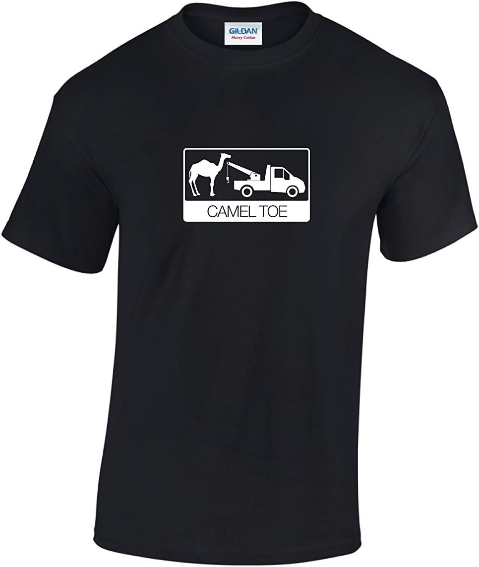 RinsedCamel Toe Mens Adult Humour T-Shirt (Black Medium)