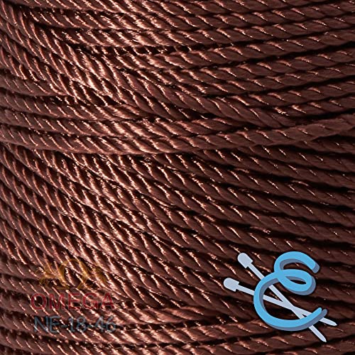 Image of Espiga No.18-100% Nylon Omega String Cord for Knitting and Crochet - 46 Chesnut