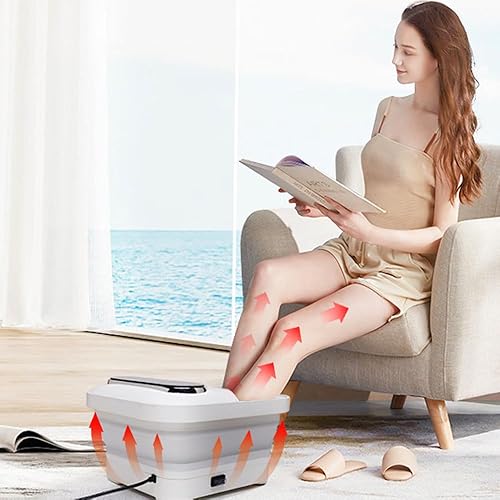 Miniatura 9 de Beinilai Spa de pies plegable con control de calor, burbujas y temperatura, masajeador de baño de pies con pantalla táctil y rodillos de masaje,