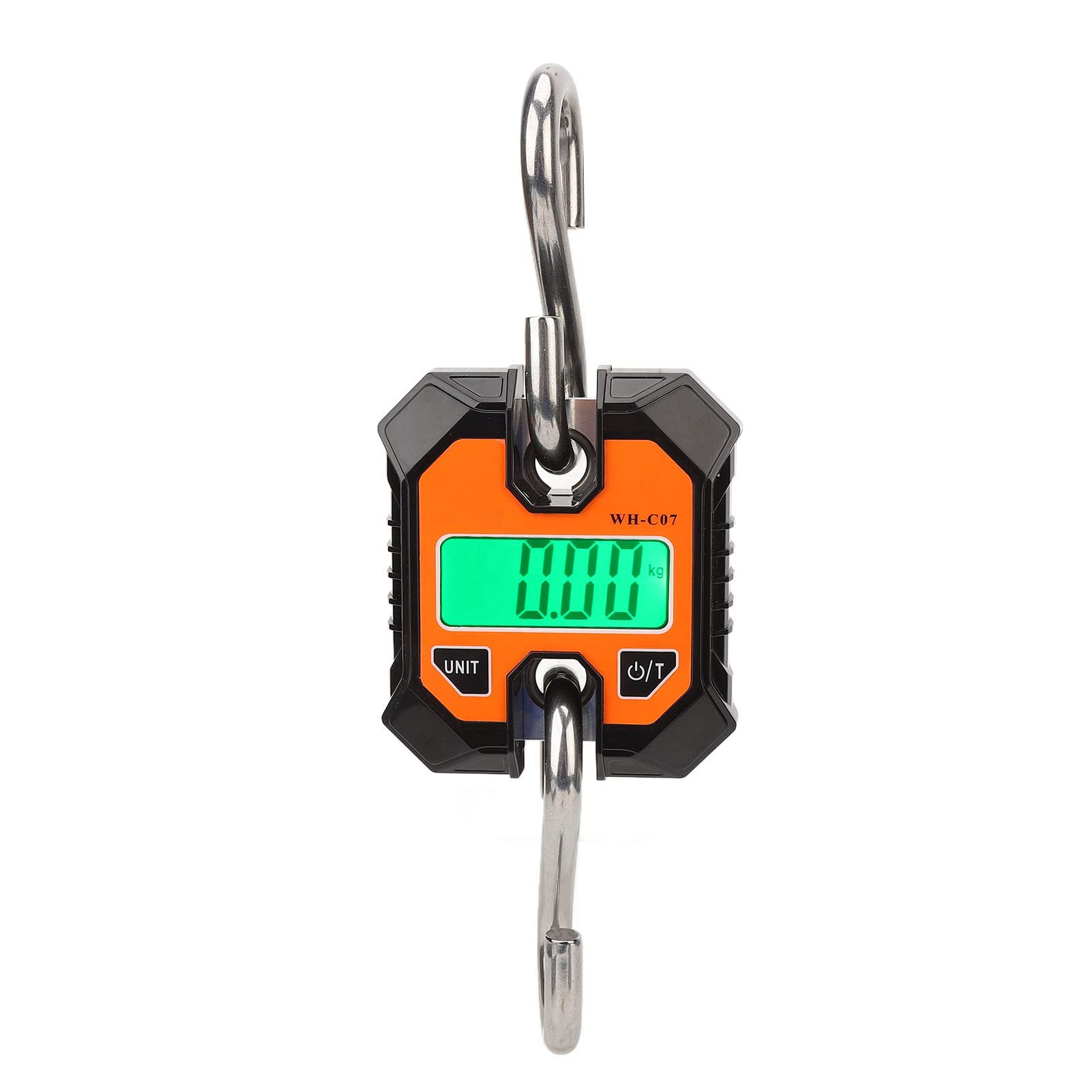 Báscula de Pesca Digital Báscula de Gancho Electrónica Portátil Alta Precisión con Pantalla LCD Retroiluminada para Caza, Pesca, Pesaje Ganado Gancho Acero Inoxidable 304