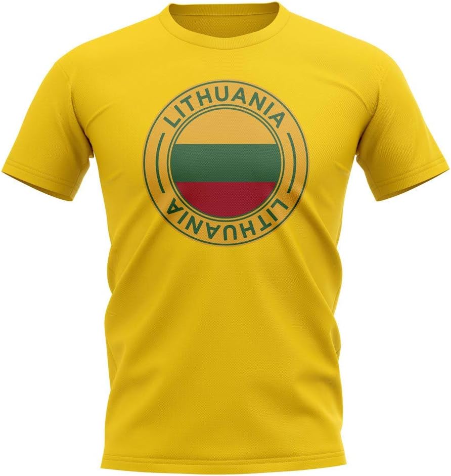 Lithuania Football Badge TShirt (Yellow) Ropa