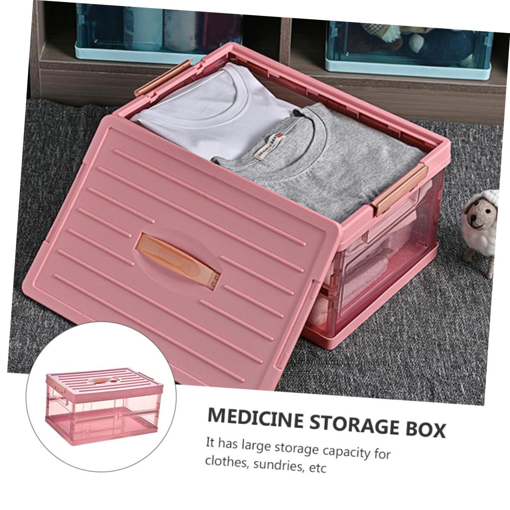 Angoily Faltbare Aufbewahrungsbox 30L Kunststoff Vorratsbehälter mit Deckel und Griff Stapelbare Kleiderbox für Kleidung und Kleinteile Praktische Ordnungsbox
