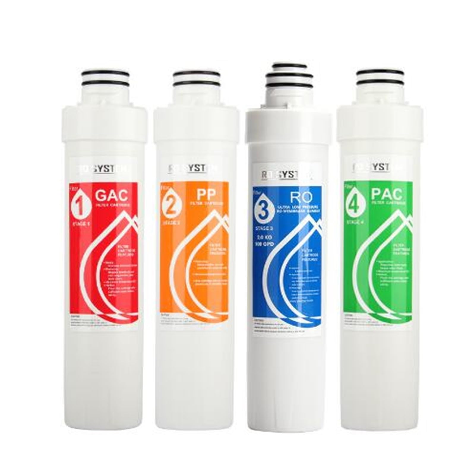 MKHJKIOII Reverse Osmosis System Kit Water Filter PP GAC RO Reverse Osmosis Replacement, Purifier Drinking Treatment Water Filter System(A set)