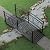 Kinsunny 6 Ft Garden Bridge - Metal Footbridge for Outdoors, Safety Side Rails with Fashionable Patterns, Decorative Garden Arch Walkway for Stream, Pond, Creek, Black