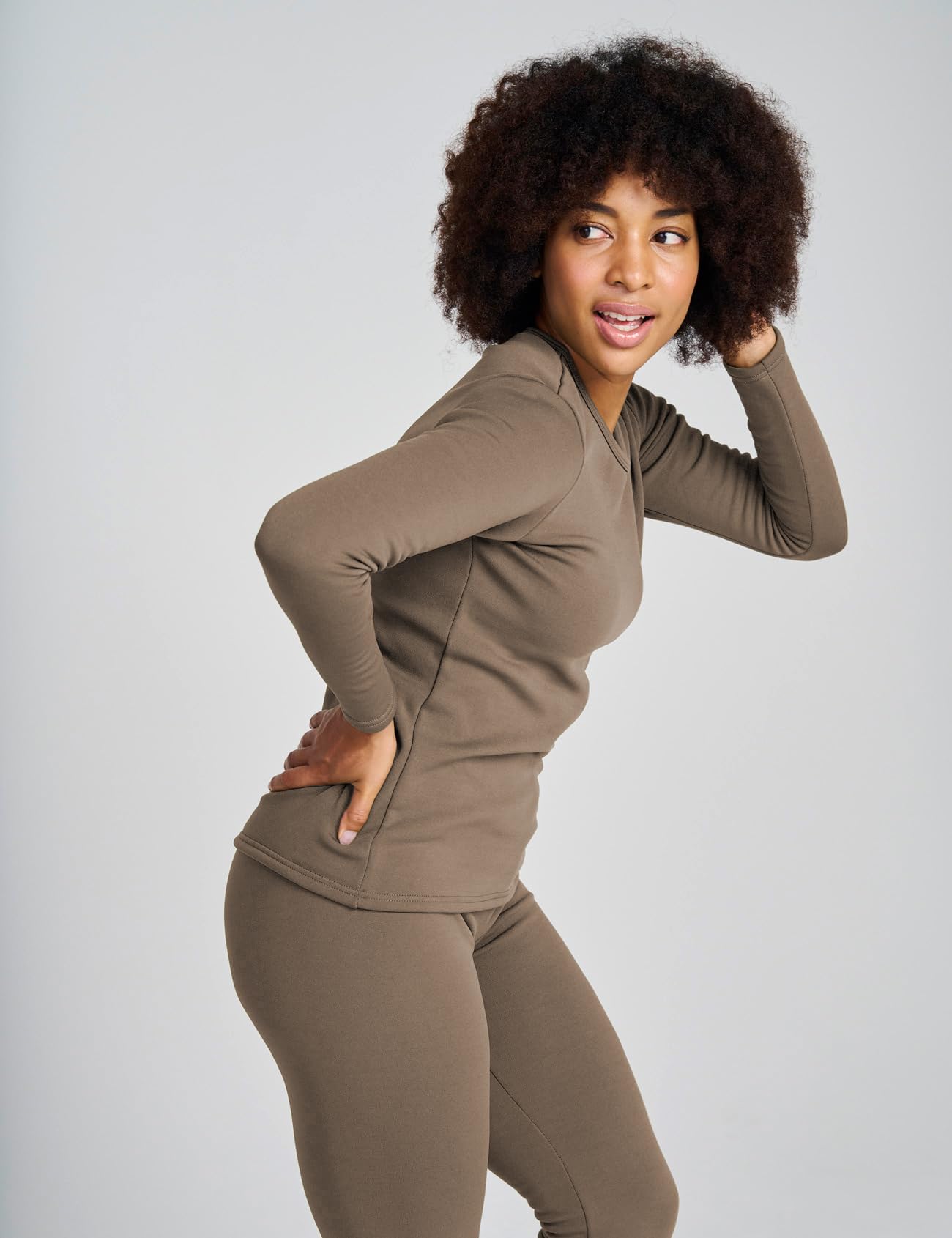 LAPASA Pacco da 2 o 1 Maglia Termica Donna Manica Lunga Fodera in Micro Pile - Pigiama Abbigliamento Intimo Canottiera Calda Elegante Elastica Traspirante Sportiva L15/L39/L42