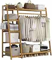 木製スリム洋服掛け 上部トレイ付き豊岡クラフト