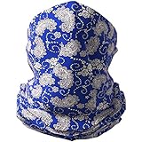 Seamless Face Mask Bandana Scarf - Bandanas for Women and Men, Neck Gaiter Masks Gray Blue