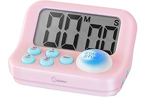 2-in-1 Digital Stopwatch and Timer: Count-Up and Count-Down Precision with Easy-Push Buttons