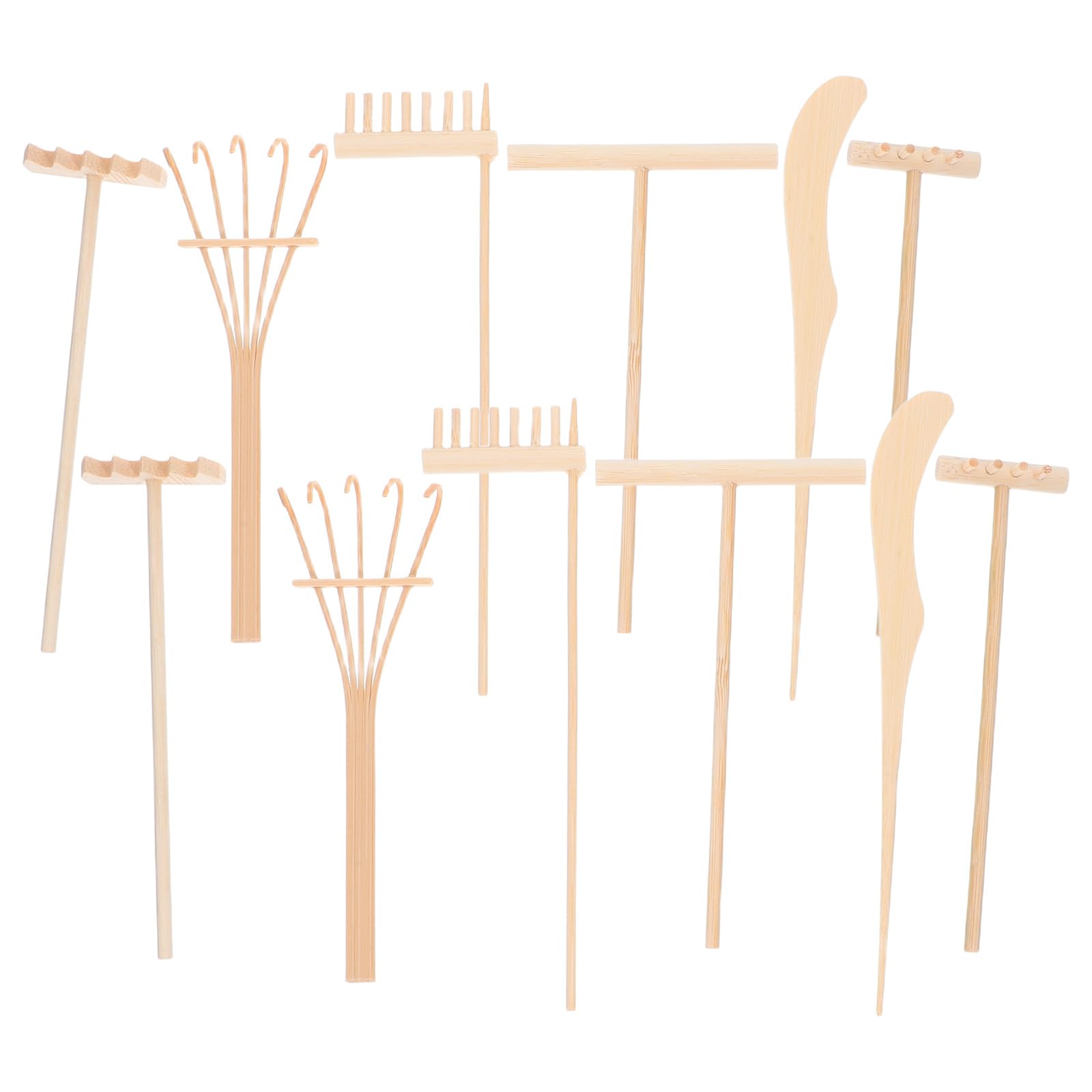 INOOMP 1 Juego de Mini rastrillos de Arena - Juego de Herramientas de rastrillo de jardín Zen para decoración de Jardines en Miniatura, Herramientas manuales de Arena para de Escritorio