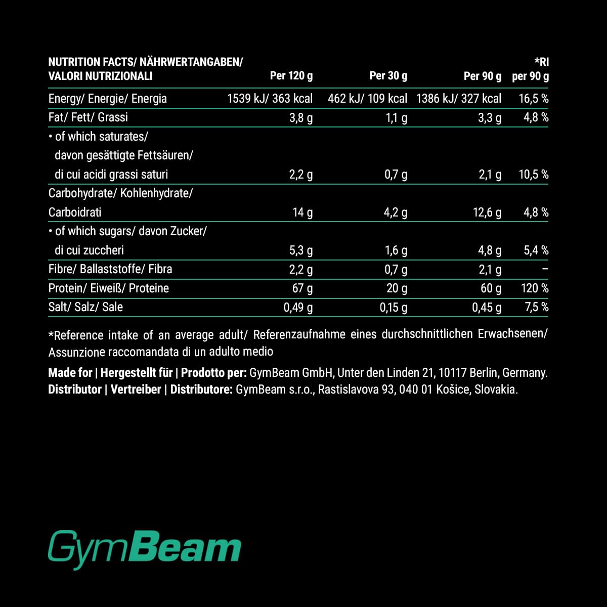 GymBeam FueSix - Complesso Proteico Multicomponente Premium con 6 Proteine di Alta Qualità per Crescita Muscolare, Whey Protein Post Workout, Protein Shake per Atleti e Sportivi, Cioccolato
