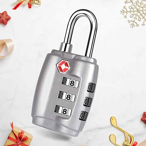 Cerraduras de equipaje aprobadas por la TSA, cerradura de viaje de combinación resistente, candados de 3 dígitos reiniciables impermeables de